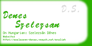 denes szelezsan business card